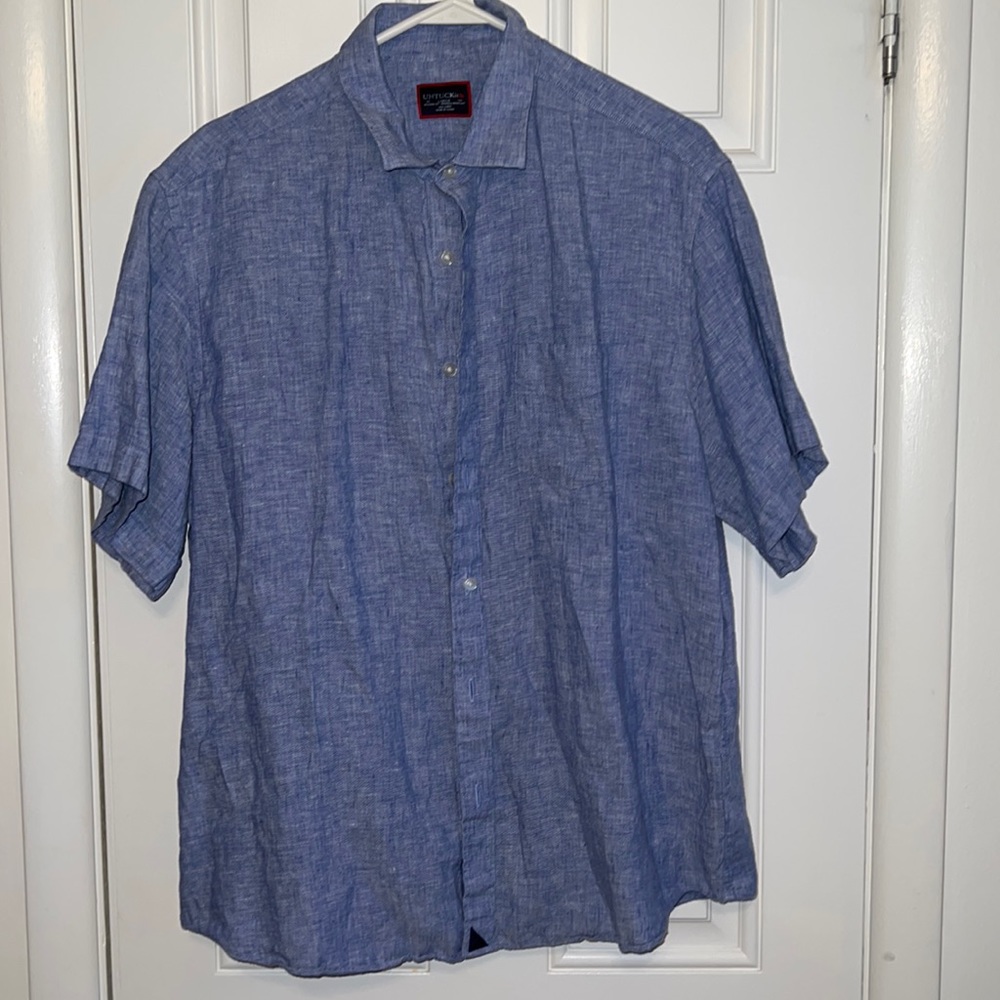 Mens UNTUCKit short sleeve button up